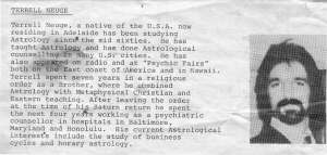 Saint Terrell as astrologer