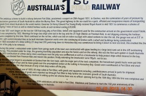 Australia's first railroad station was in Pt. Elliot