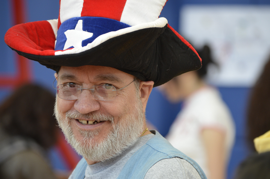 teachers chose some place where they were from - this is tim - our tech teacher - he has been teaching at international schools for 30 years