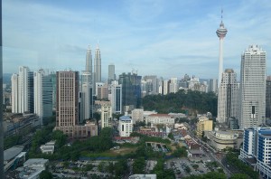 view from 26th floor room at the Premiera Hotel Kuala Lumpur