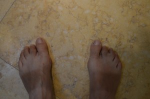 my feet after riding three weeks in the sun with sandals