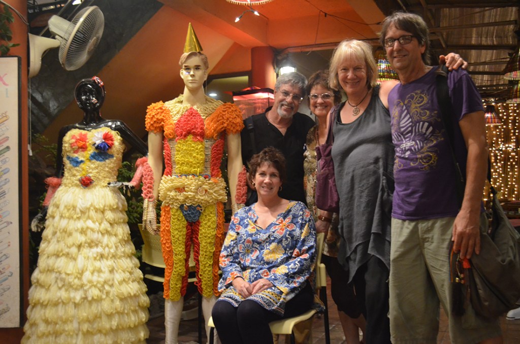 Cabbages and Condoms restaurant with Jean, Frank, Kay, Narda, Terrell and condom friends