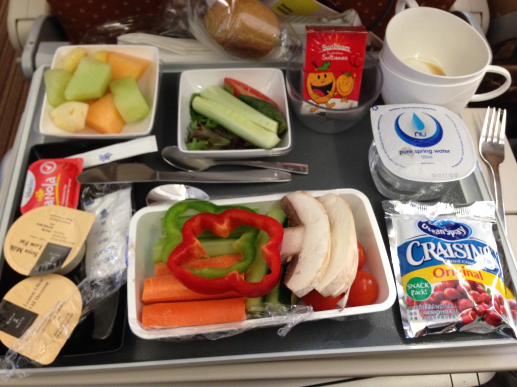 Singapore Airlines low carbs vegetarian