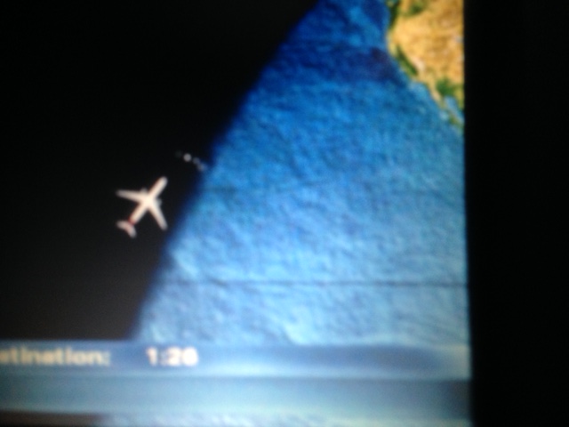 Qantas flight to Hawaii - Night and Day