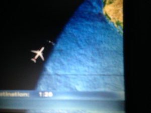 Qantas flight to Hawaii - Night and Day