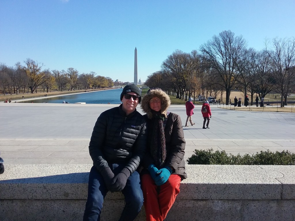 Chris and Narda in front of Lincoln Memorial 