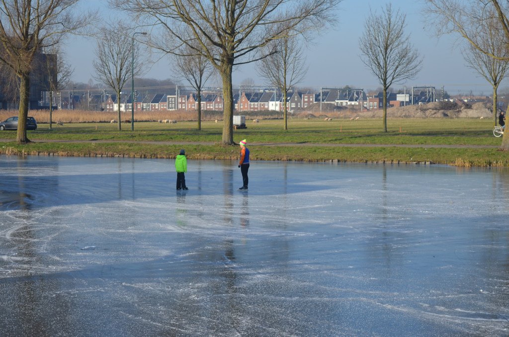 skating in front of our house here in Woerden
