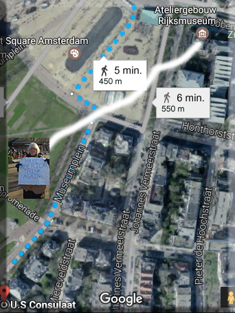 Women's March from Rijksmuseum to US Consulate