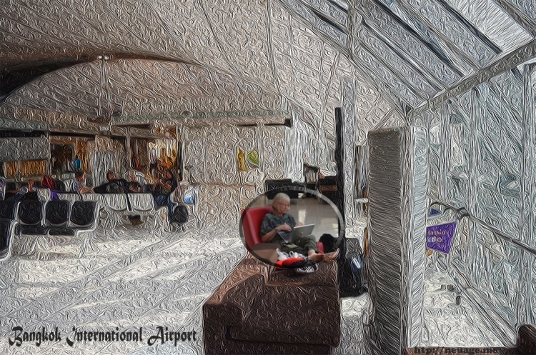 lounge at Bangkok Airport