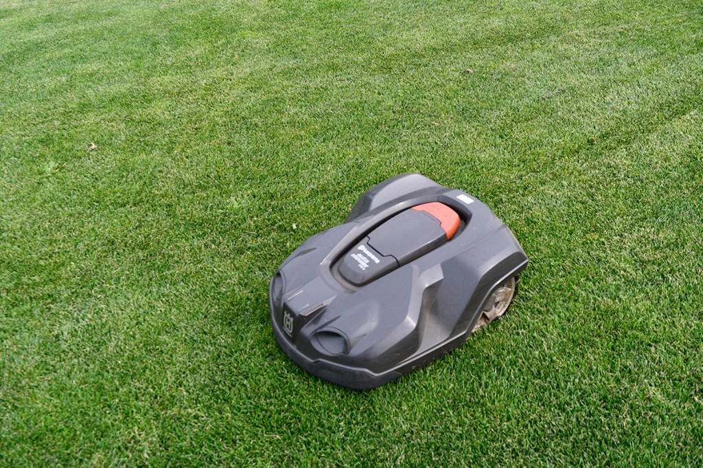 The Yanks have one that also removes snows - of course - https://www.forbes.com/sites/kevinmurnane/2016/10/15/heres-a-robot-that-will-mow-your-lawn-rake-your-leaves-and-shovel-your-snow/#7935251c710e