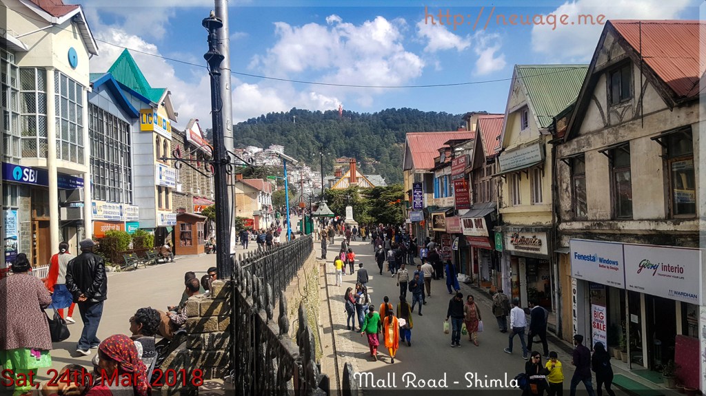 Mall Road - the main shopping area of Shimla. Walkable - no cars except emergency vehicles 