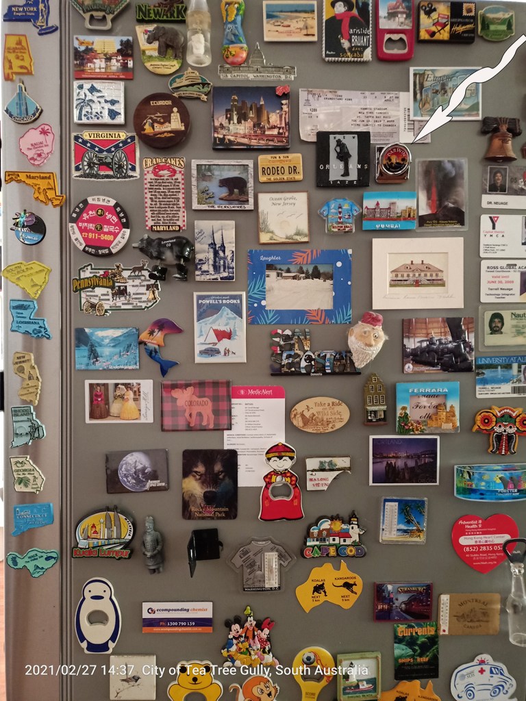 side of fridge (right)