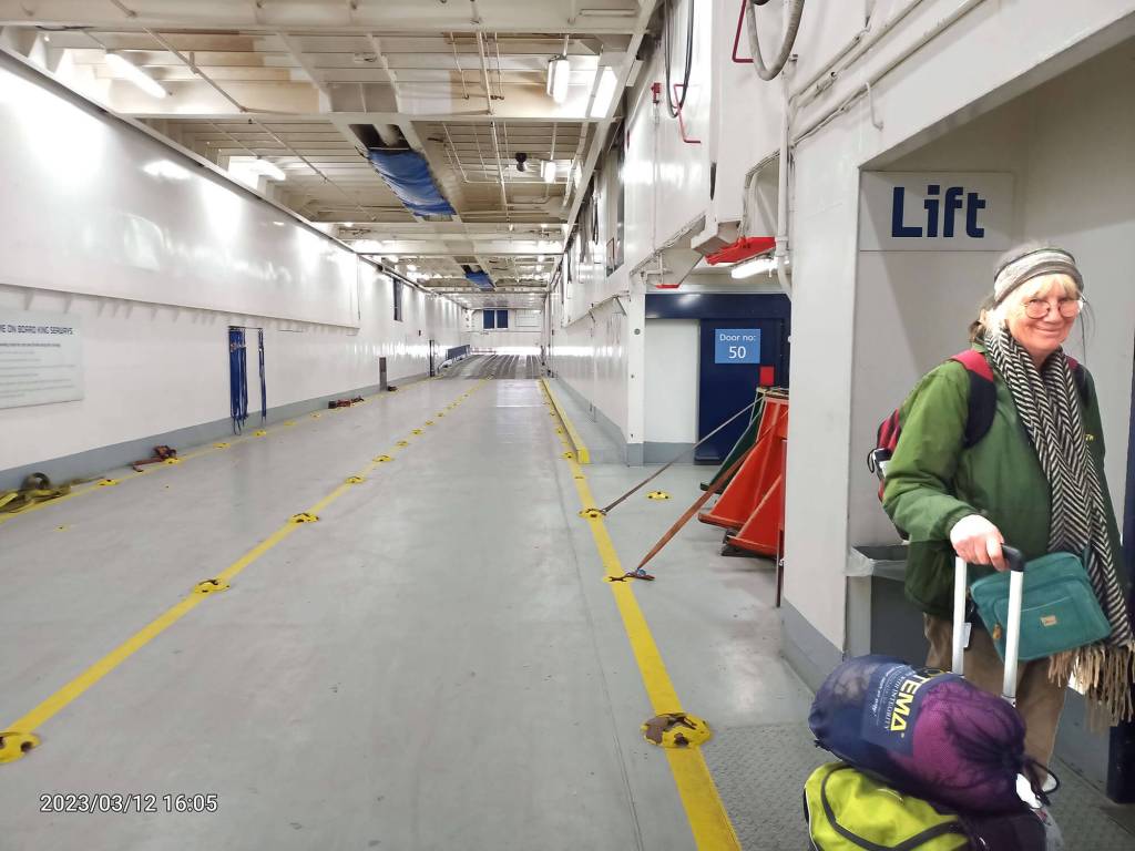 getting onto the ferry Newcastle to Amsterdam