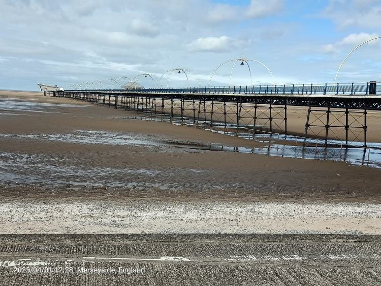 Southport tide is out