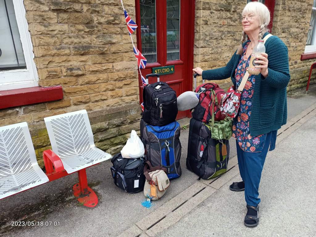 Narda at Todmorden train station Todmorden UK