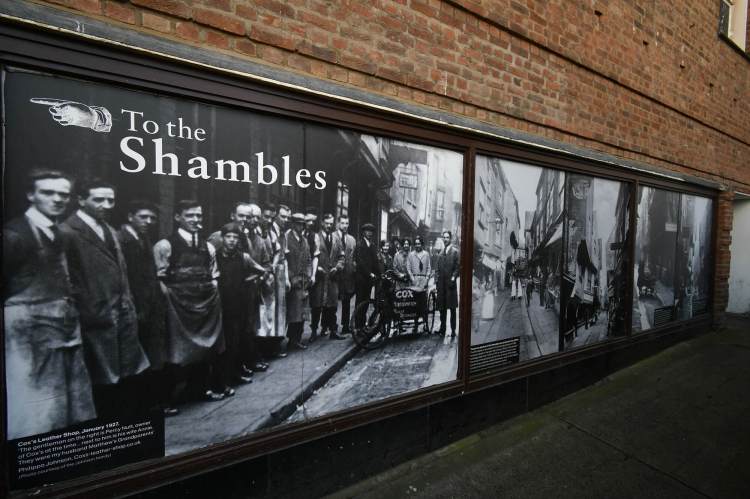 the shambles York - theold section from the middle ages 1400s