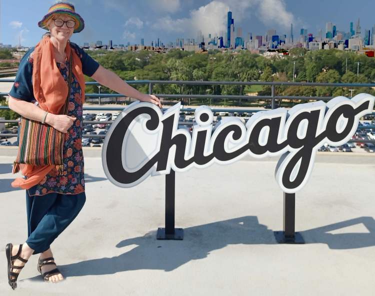 Chicago sign at White Sox baseball stadium