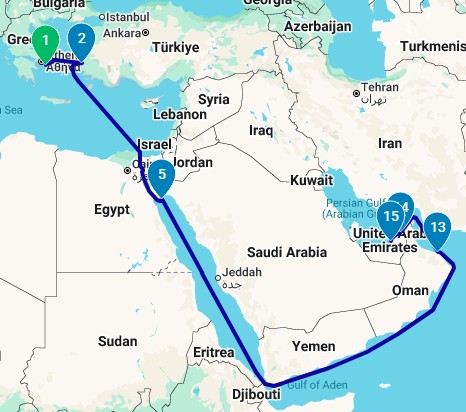 Our boat ride through the Suez Canal