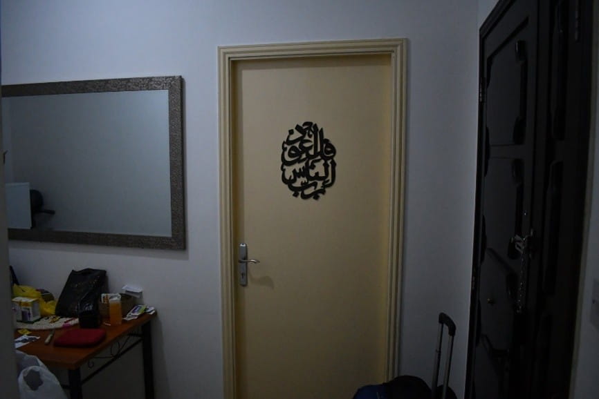 The door to the closed area which we had paid for keeping us in a small area with a bed so small I slept on the floor.