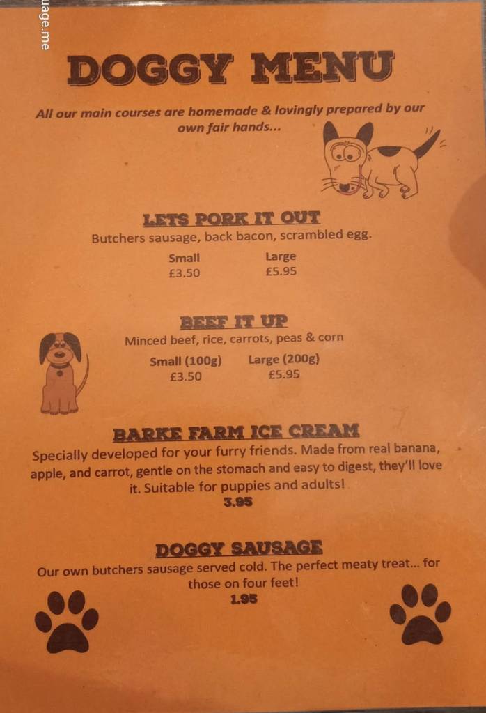 doggy menu