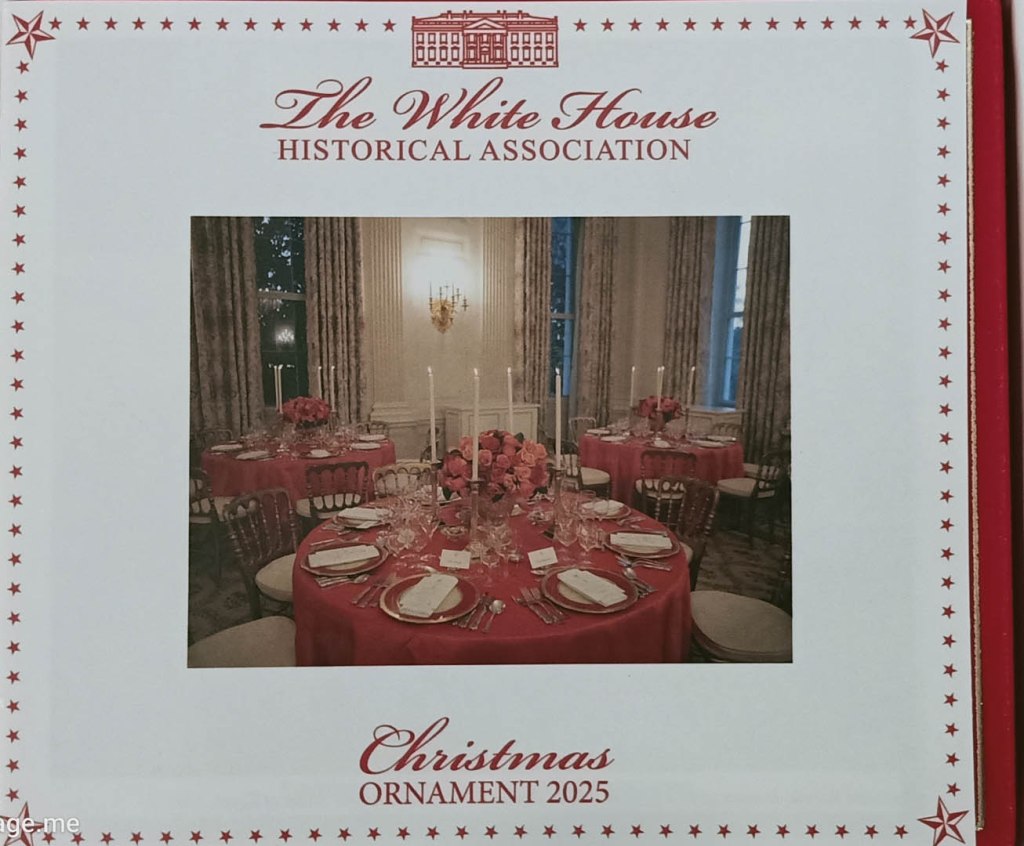 The official, collectible White House Christmas Tree ornaments—often known as "hangings"—are produced annually by the bipartisan White House Historical Association. These 24-karat gold-finished brass ornaments celebrate past U.S. presidents and significant milestones at the executive mansion.