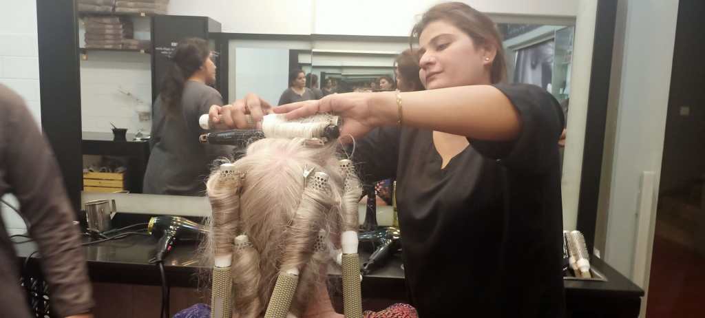 usual head massage & hair wash @ Arammish 