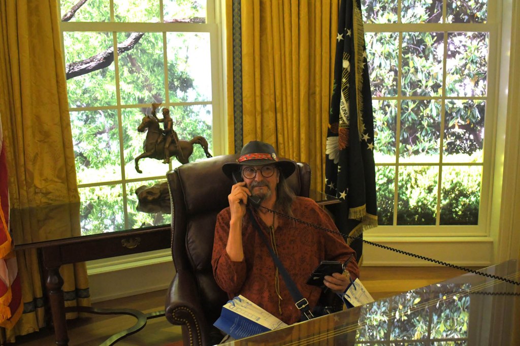 The Resolute Desk is an iconic 1,300-pound partners' desk used in the Oval Office. Gifted by Queen Victoria to President Rutherford B. Hayes in 1880, it is built from the oak timbers of the HMS Resolute, a British Arctic exploration vessel. It has served as the working desk for most presidents since