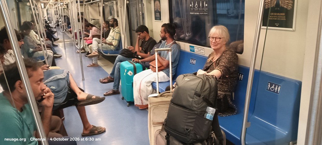 metro to airport - few people at 6.30 am - 70 cents USD for the two of us