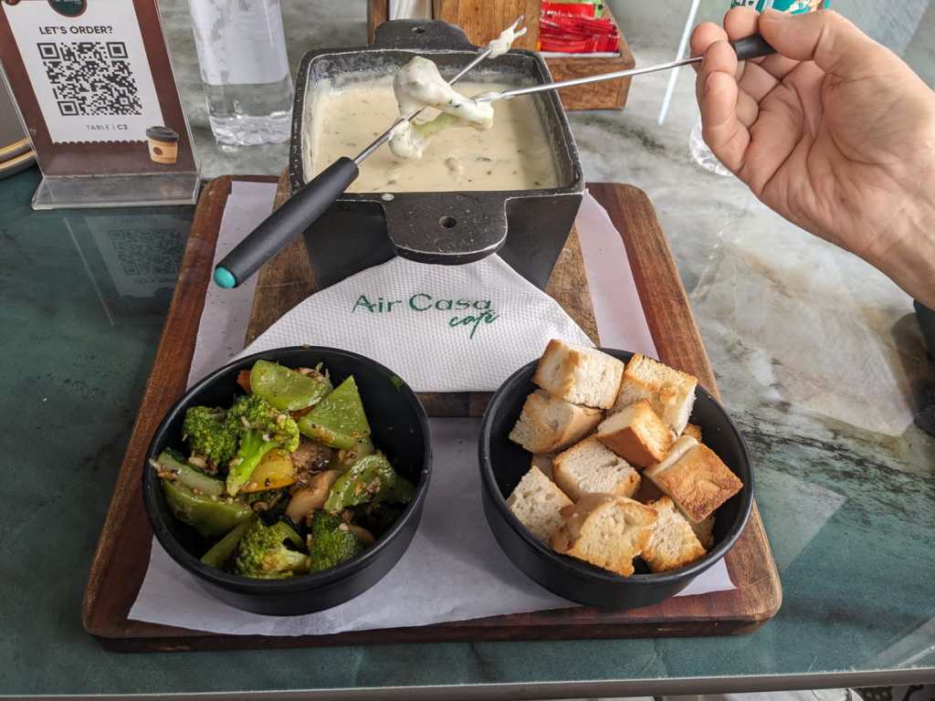 cheese fondue @ Air Casa Restaurant